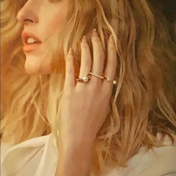 NWT Good tone 3 Pc set stack rings faux pearl - Picture 2 of 5